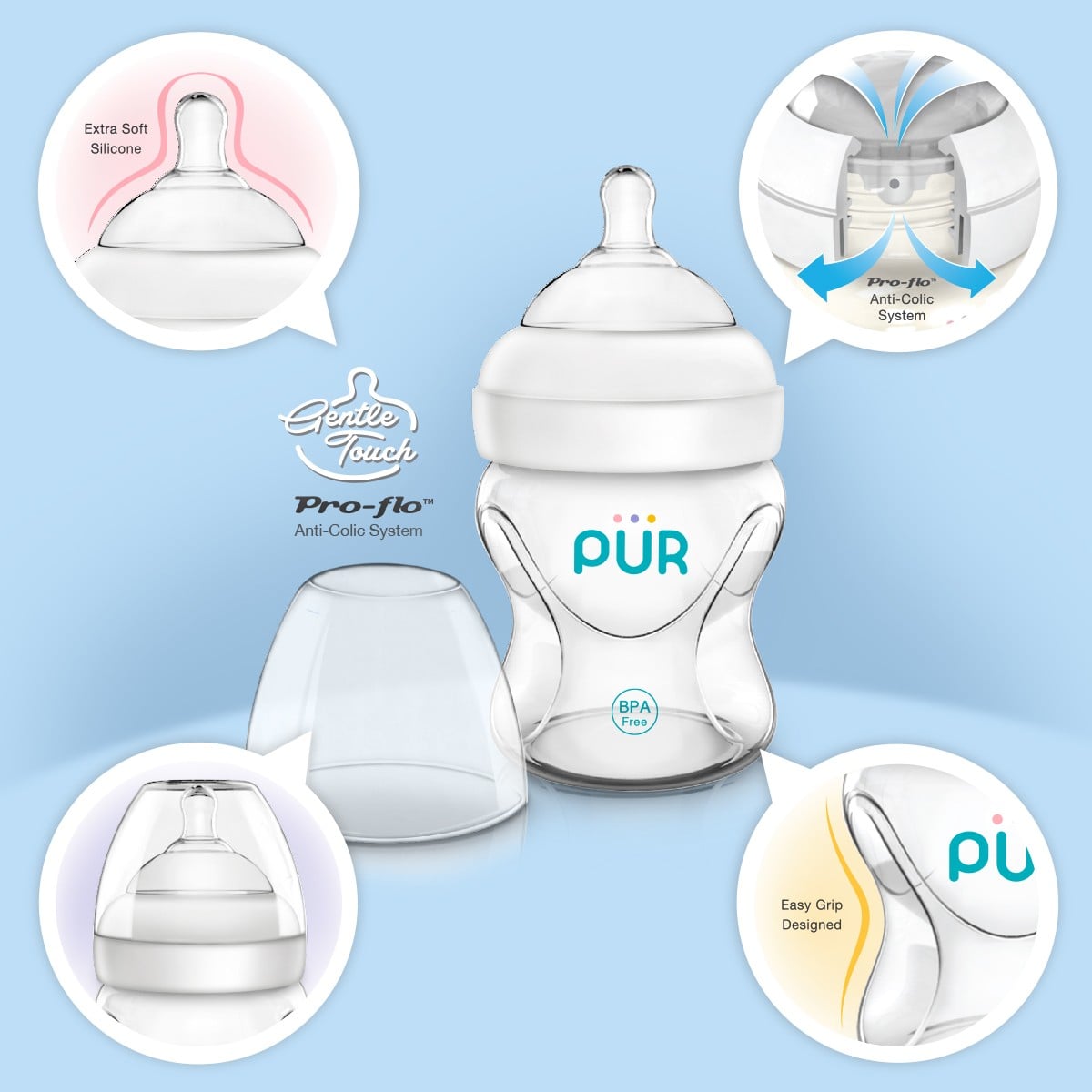 Picture of Pur Gentle Touch W/N Nipple (2pc-M) - (9822)