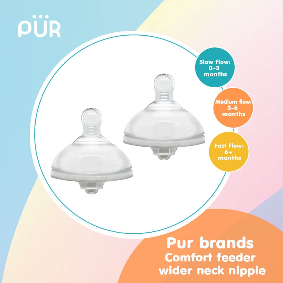Picture of Pur Gentle Touch Wide Neck Nipple (2pc--Pack) - (9821 /9822 / 9823)