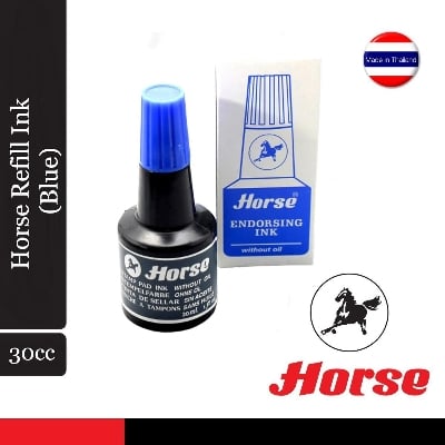 Picture of Horse Stamp Pad (2pc) Refill Ink 30cc. - Blue