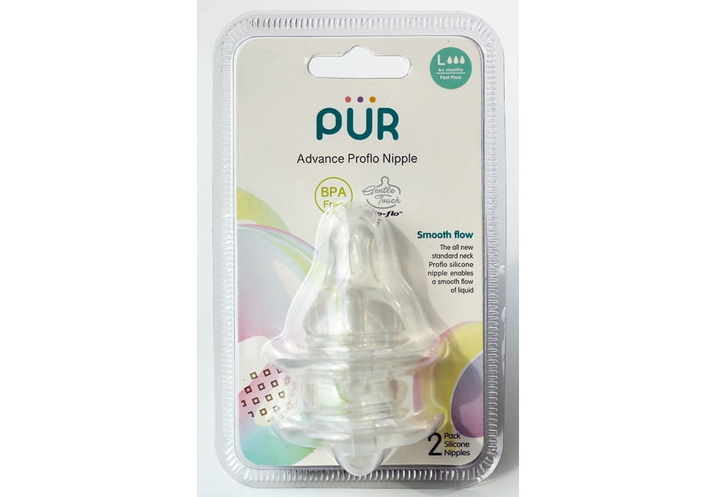 Picture of PUR Gentle Touch Slim Neck Nipple Size L-2pk (1813)