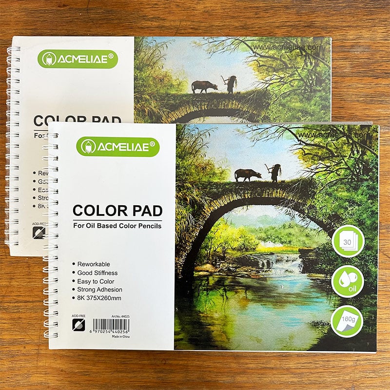 Picture of 44025 - Acmeliae Color Pad For Oil Based Color Pencils (30 Page, 160g, 8K 375*260mm)