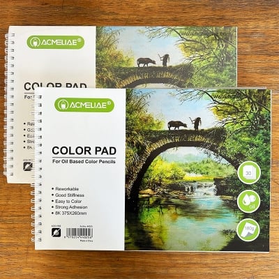 Picture of 44025 - Acmeliae Color Pad For Oil Based Color Pencils (30 Page, 160g, 8K 375*260mm)