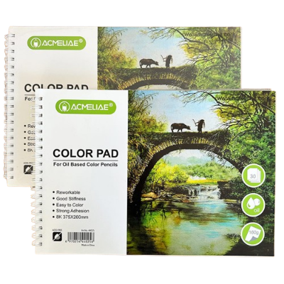 Picture of 44025 - Acmeliae Color Pad For Oil Based Color Pencils (30 Page, 160g, 8K 375*260mm)
