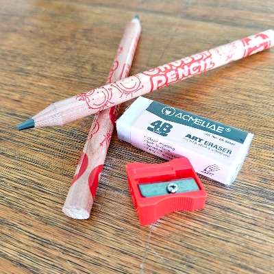 Picture of 43071 - 4B Acmeliae Chubby Pencil (Age 4-5) (3 pcs Set) with 4B Art Eraser & Sharpner