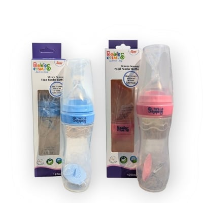 Picture of Babies Cosmos Silicone Feeder With Spoon 3oz./90ml. (1004)