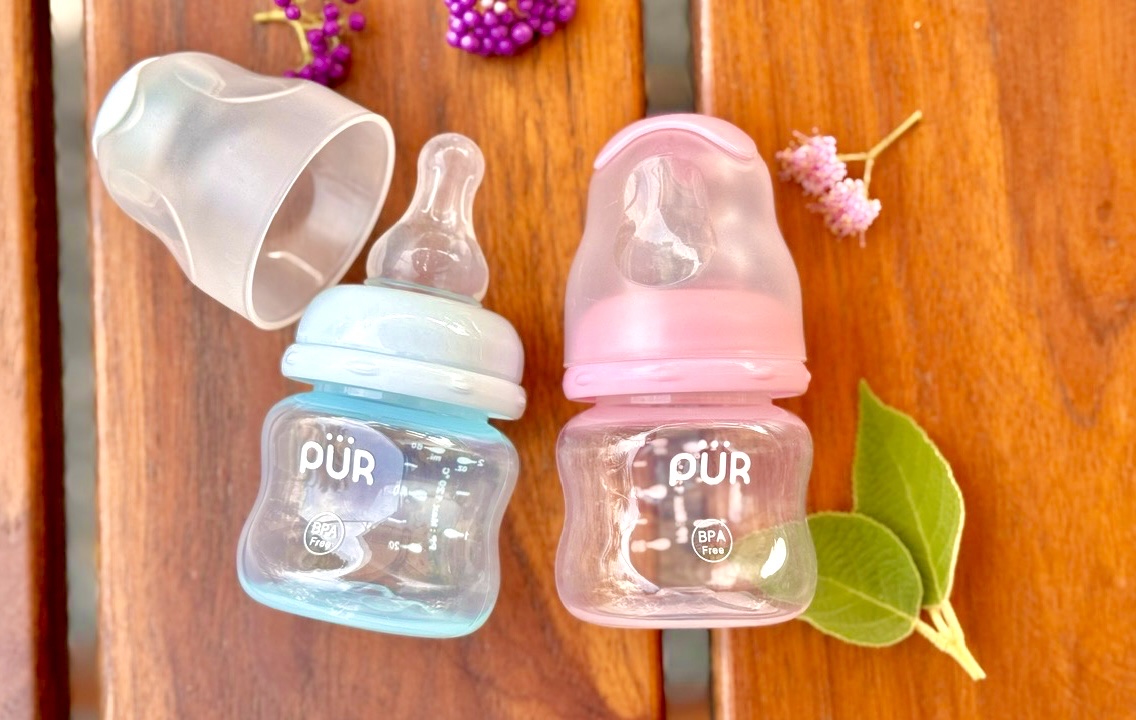 Picture of PUR Advanced Slim Neck Bottle 2oz. / 60ml. – (1800 Pink / Blue)
