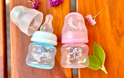 Picture of PUR Advanced Slim Neck Bottle 2oz. / 60ml. – (1800 Pink / Blue)
