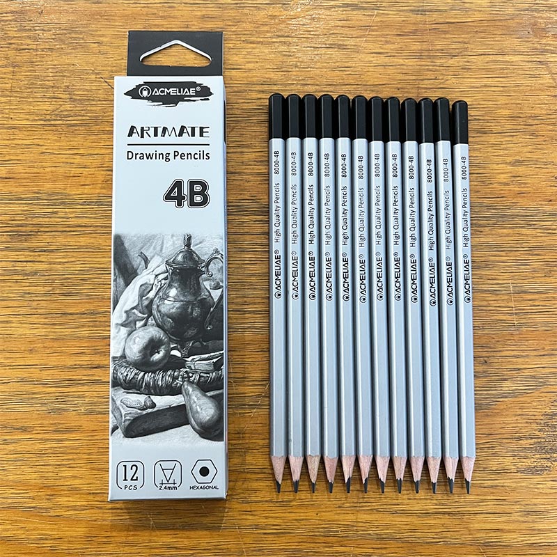 Picture of Acmeliae 4B Drawing Pencils (8000-4B) 12pcs Box