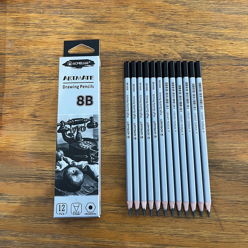 Picture of Acmeliae 8B Drawing Pencils (8000-8B) 12pcs Box
