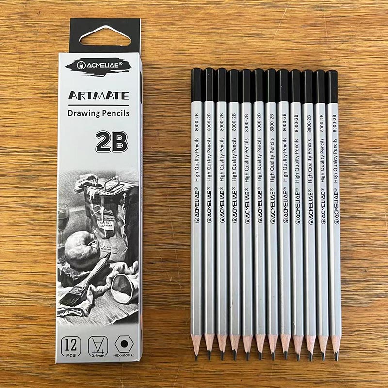 Picture of Acmeliae 8B Drawing Pencils (8000-2B) 12pcs Box