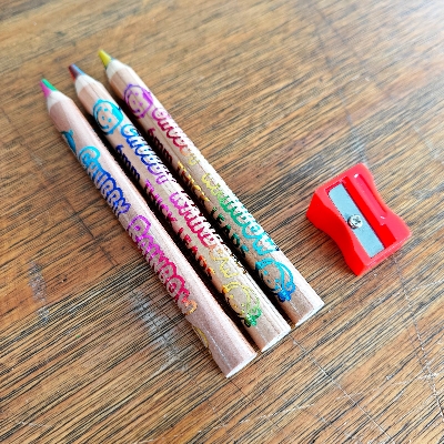 Picture of Acmeliae Chubby Rainbow Color Pencil (3 pcs Set) with Sharpener - (43069)