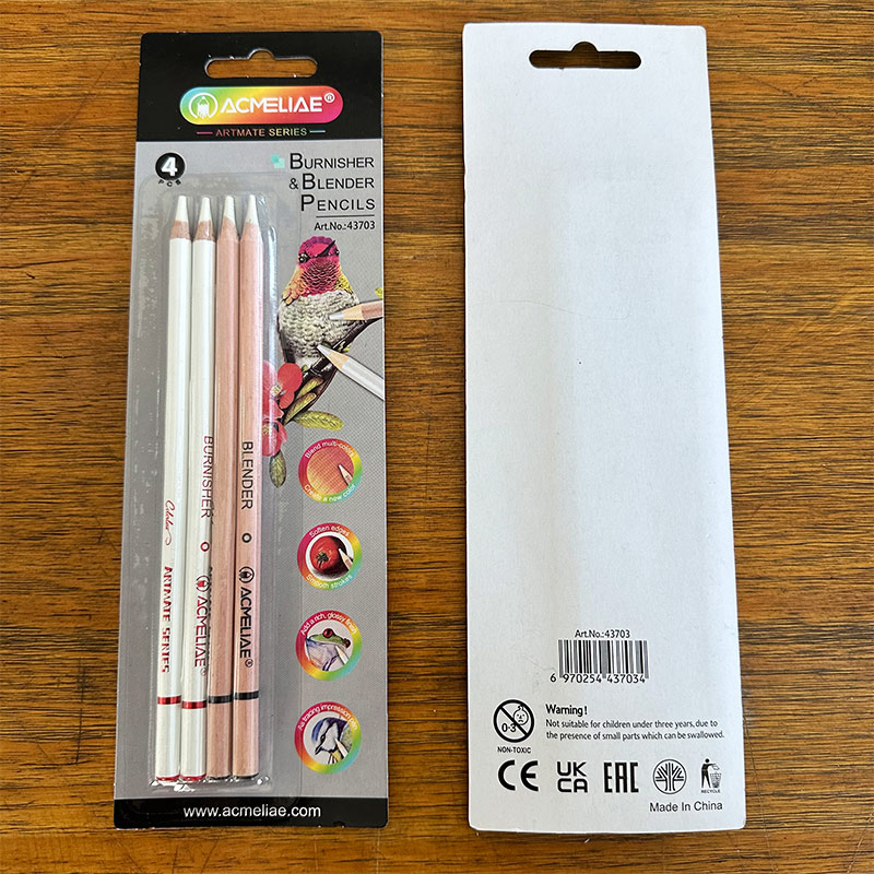 Picture of Acmeliae 2 pcs Blender+ 2pcs Burnisher Pencil/Blister Card - (43703)