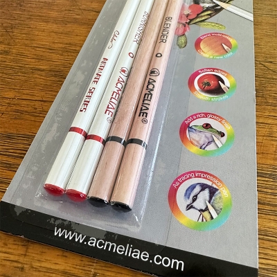 Picture of Acmeliae 2 pcs Blender+ 2pcs Burnisher Pencil/Blister Card - (43703)