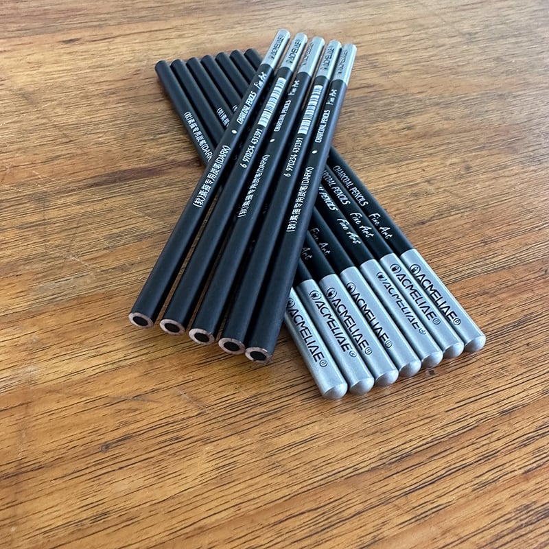 Picture of Acmeliae 7'12 Dark Charcoal Pencils - (43139)