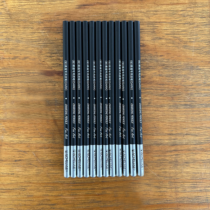 Picture of Acmeliae 7'12 Dark Charcoal Pencils - (43139)