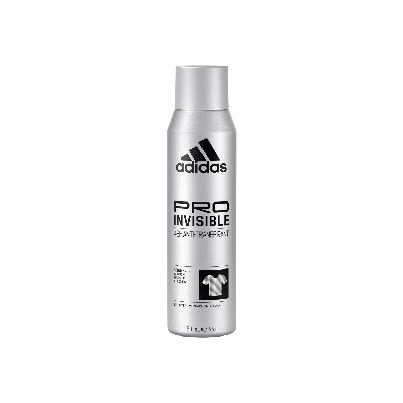 Picture of adidas Pro Invisible Antiperspirant Deodorant Spray for Him, 48 Hours Dry Protection and Long-Lasting Freshness, 150 ml