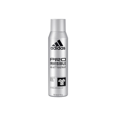 Picture of adidas Pro Invisible Antiperspirant Deodorant Spray for Him, 48 Hours Dry Protection and Long-Lasting Freshness, 150 ml