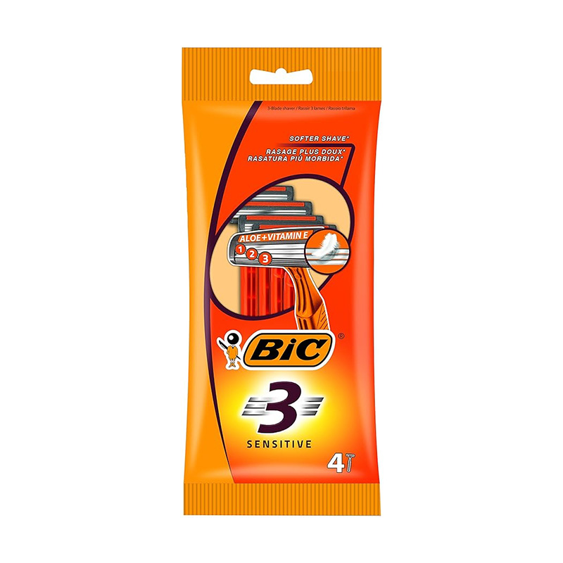Picture of Bic 3 Sensitive Razors with Blade - Pack of 4