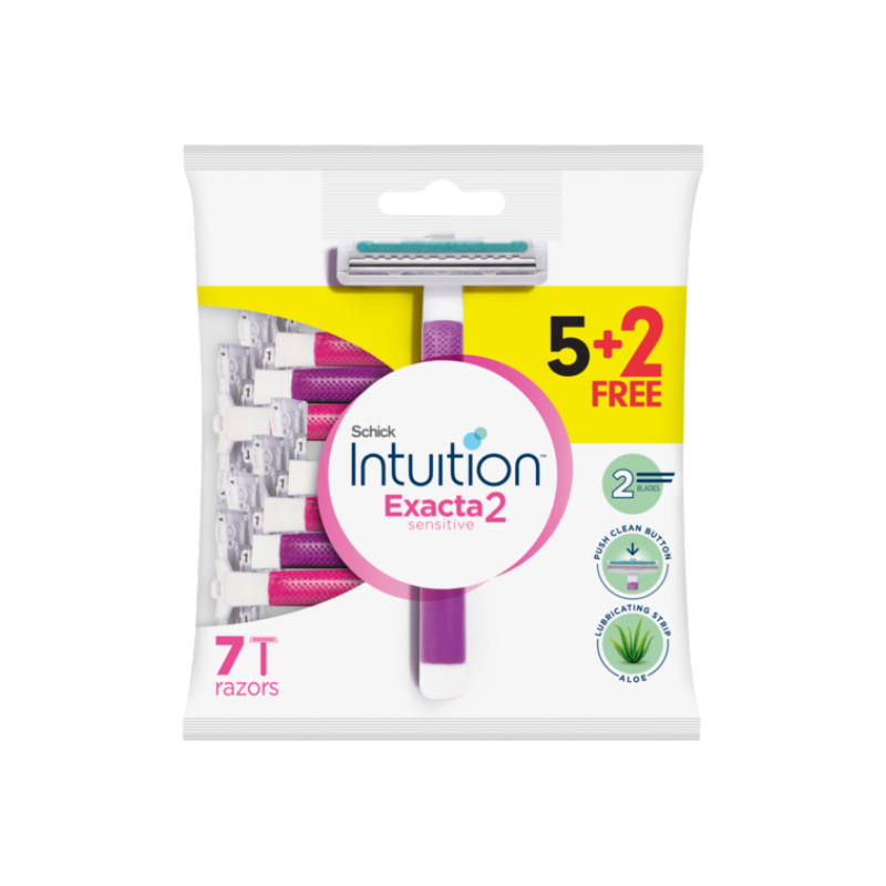 Picture of SCHICK Exacta 2 Sensitive disposable razor For women with Aloe &Vitamin E (7 Pcs)