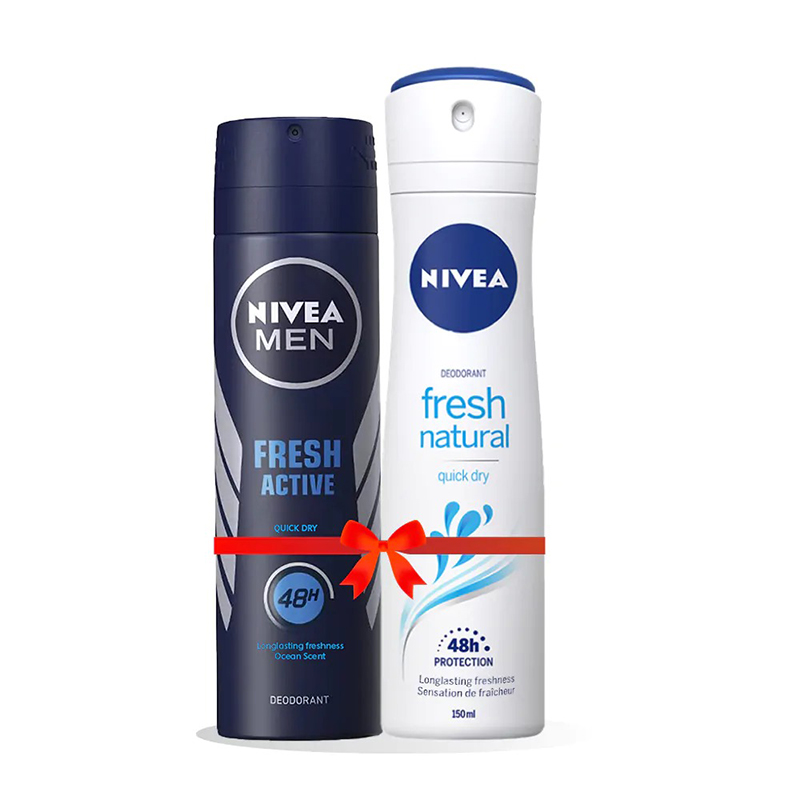 Picture of Nivea Body Spray Fresh Active & Fresh Natural Combo 150ml