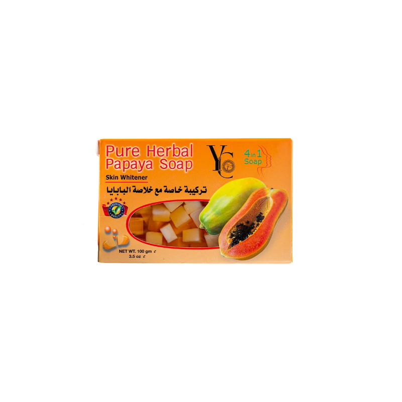 Picture of YC Pure Herbal Papaya Skin Whitener 4 in 1 Soap 100gm