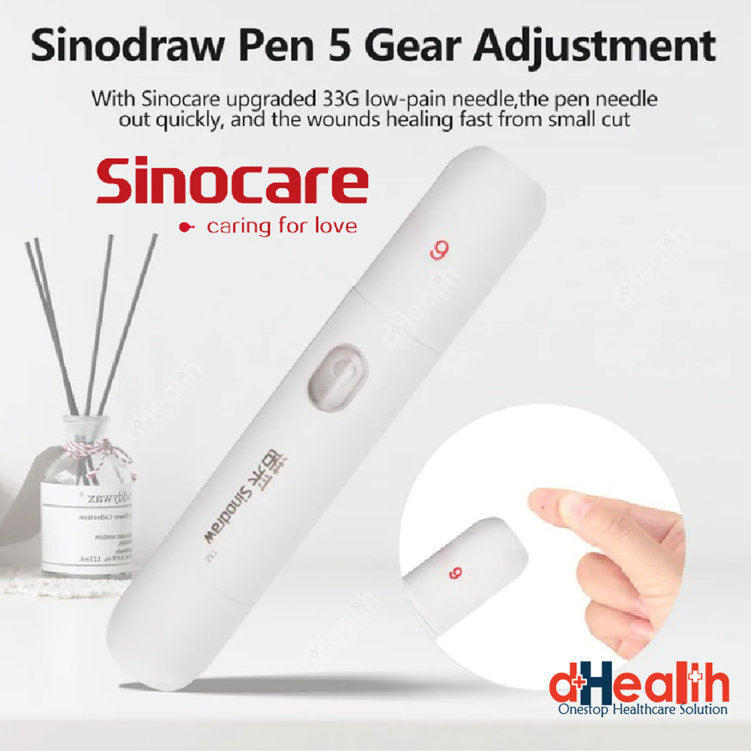 Picture of Sinocare Glucometer / Blood Glucose Sugar Test Meter with Free 25 pcs Lancets and 25 pcs Strip