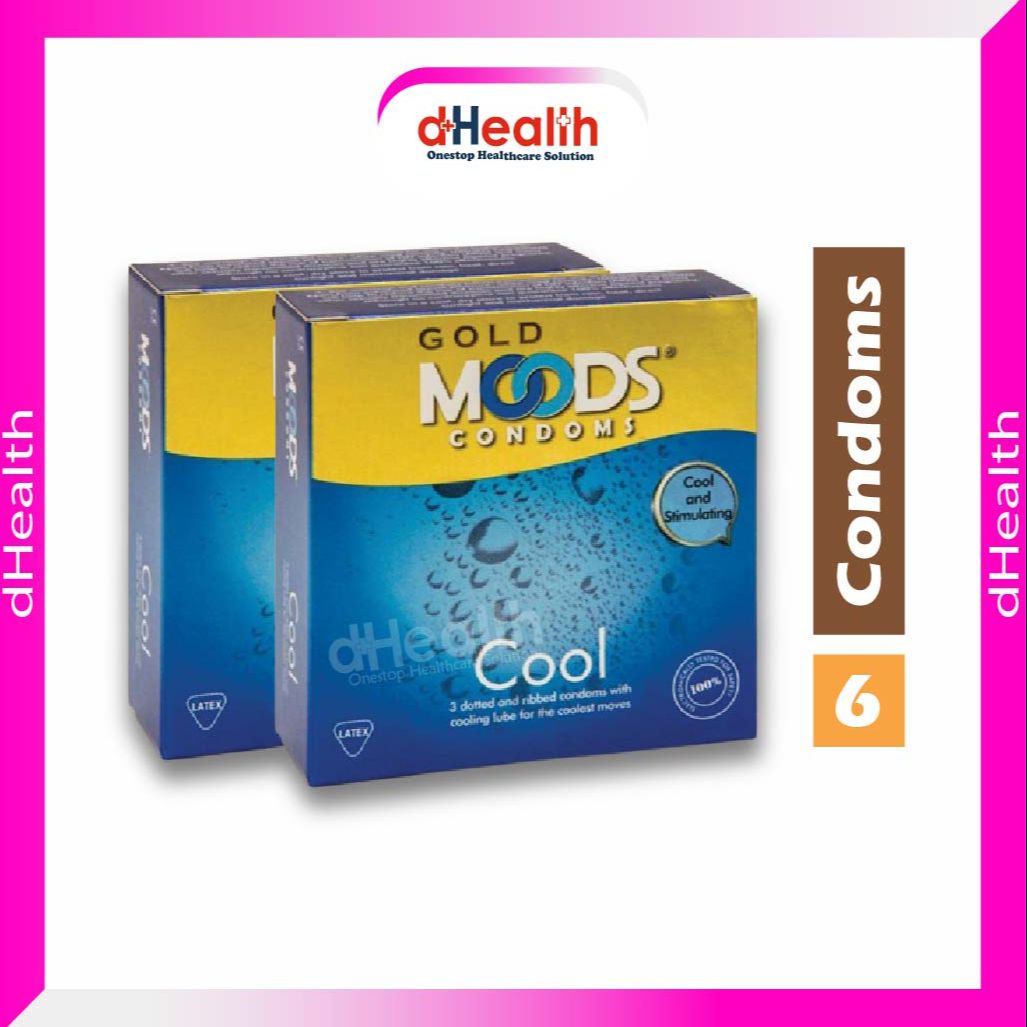 Picture of MOODS Gold Cool Condom,  2's Combo pack (6 pcs )