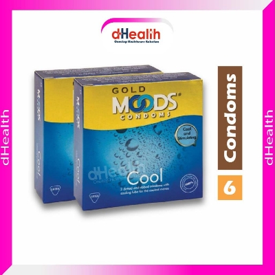 Picture of MOODS Gold Cool Condom,  2's Combo pack (6 pcs )
