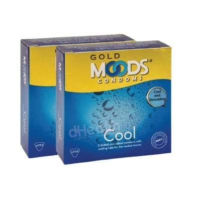 Picture of MOODS Gold Cool Condom,  2's Combo pack (6 pcs )