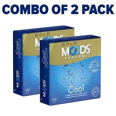 Picture of MOODS Gold Cool Condom,  2's Combo pack (6 pcs )
