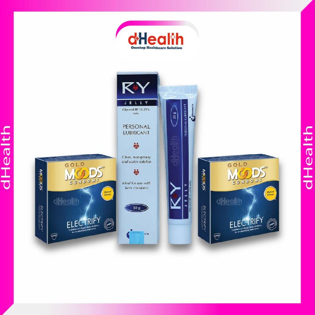 Picture of RY Jelly Personal Lubricant & 2 Moods Electrify Condom Combo Pack