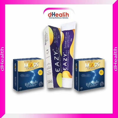 Picture of Eazy Jelly Personal lubricant & 2 Moods Electrify Condom Combo Pack