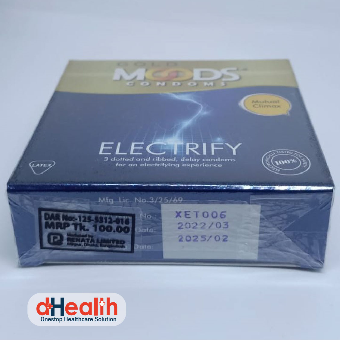 Picture of Moods Electrify Condom - Single Pack - 3x1= 3pcs