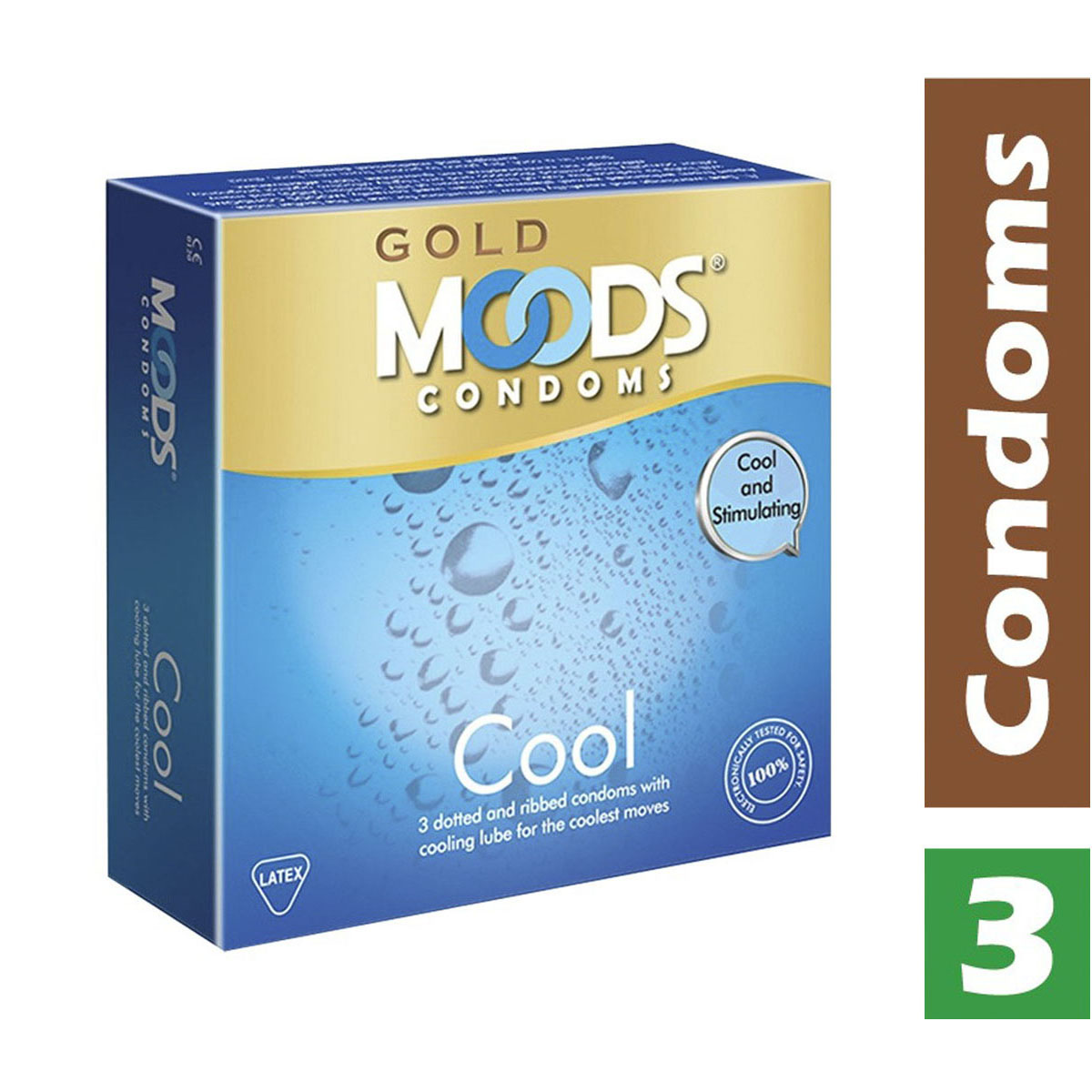 Picture of Moods Gold Cool Condom Single Pack (3pcs)