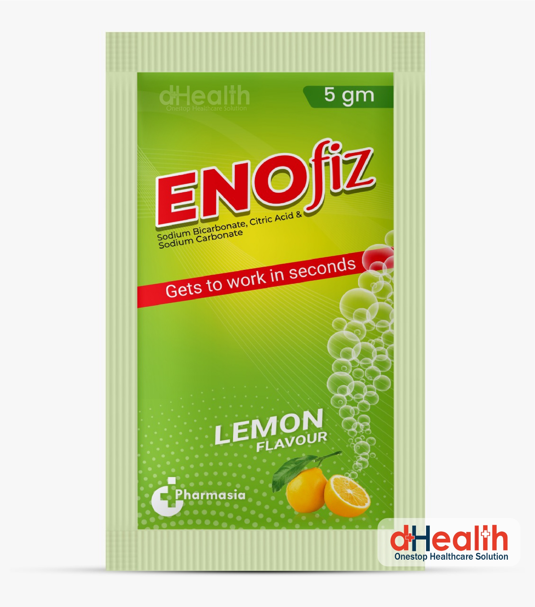 Picture of ENOfiz Multipack Digestive Fruit Salt, Lemon Flavor, 30 Sachets / Box, Same work as ENO