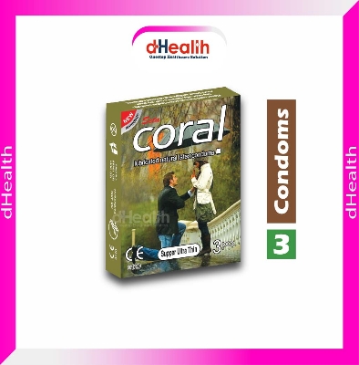 Picture of Coral Super Ultra Thin Condom Single Pack 3 Pcs