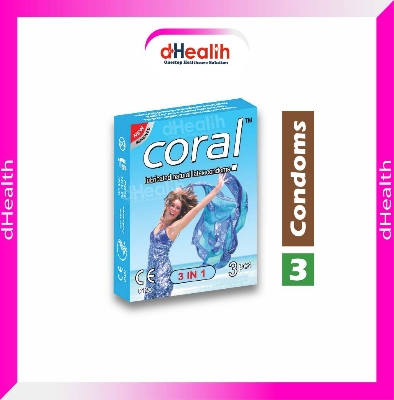 Picture of Coral 3 in 1 Condom Single Pack 3 Pcs