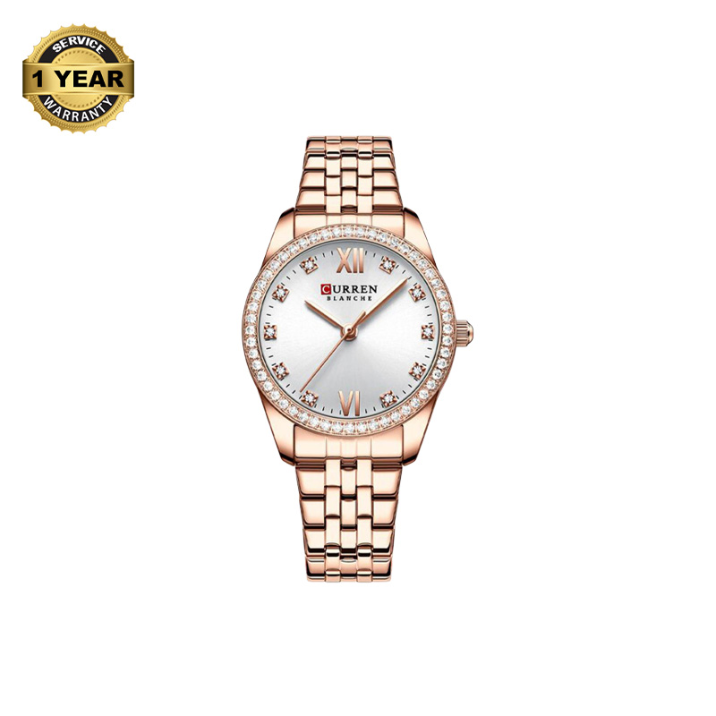 Picture of CURREN C9086W RoseGold Stainless Steel Analog Watch For Women - White & RoseGold