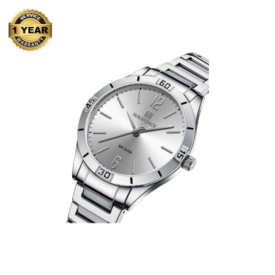 Picture of NAVIFORCE NF5029 Silver Stainless Steel Analog Watch For Women - White & Silver