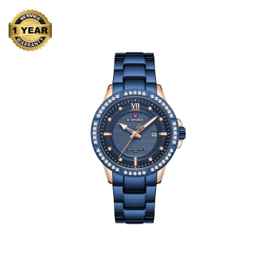Picture of NAVIFORCE NF9187 Royal Blue Stainless Steel Analog Watch For Men - RoseGold & Royal Blue