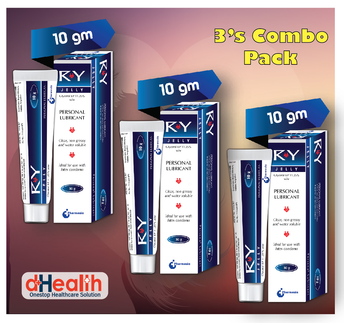 Picture of RY Jelly 10g Personal lubricant 4 pcs Combo (same work like KY Jelly)