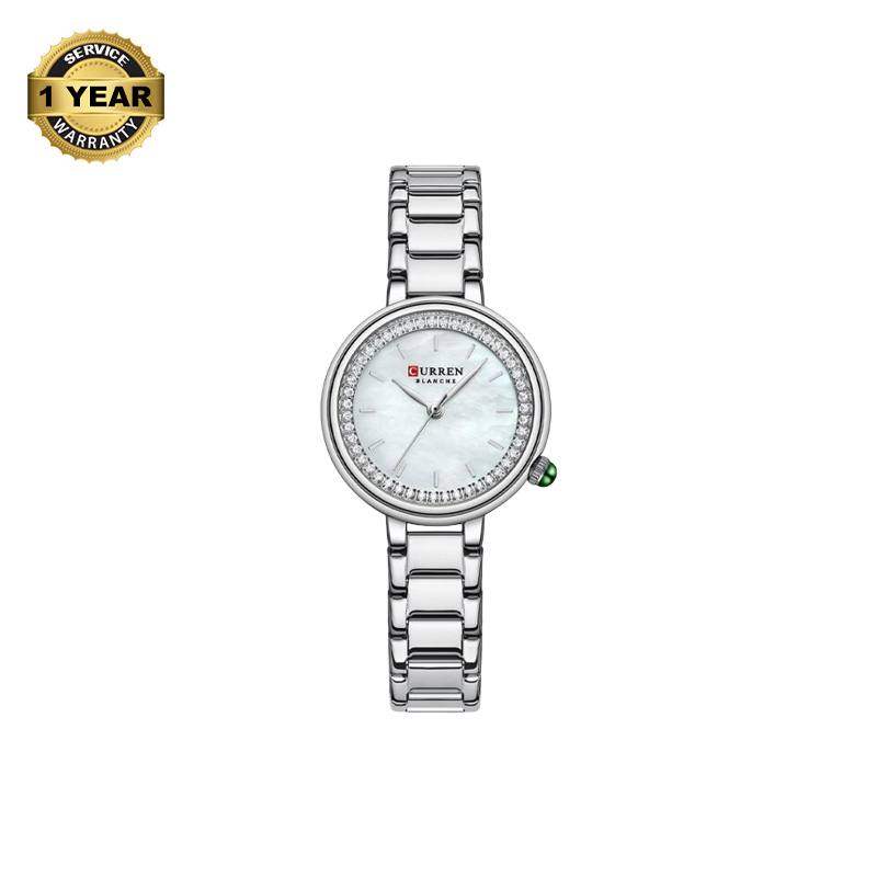 Picture of CURREN C9089 Silver Stainless Steel Analog Watch For Women - White & Silver
