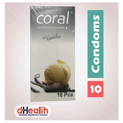 Picture of Coral Vanilla Flavor Condom 10's Pack (10 Pcs Condom)