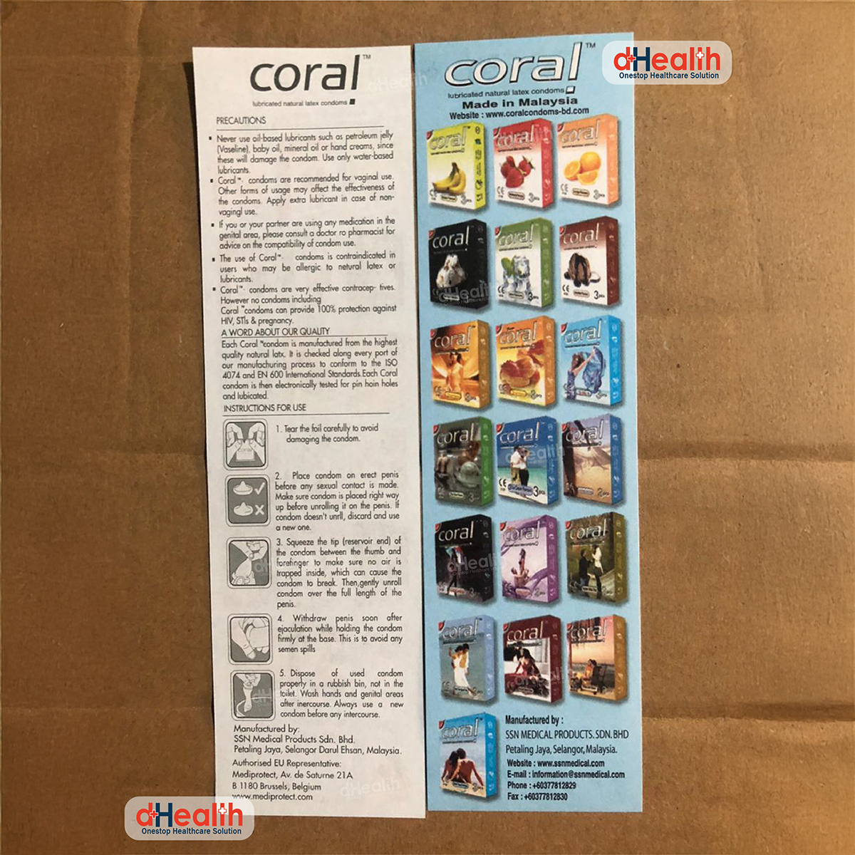 Picture of Coral Mint Flavor Condom 10'S Pack & Ry Jelly 10G Combo