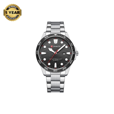 Picture of CURREN 8426 Silver Stainless Steel Analog Watch For Men - Black & Silver