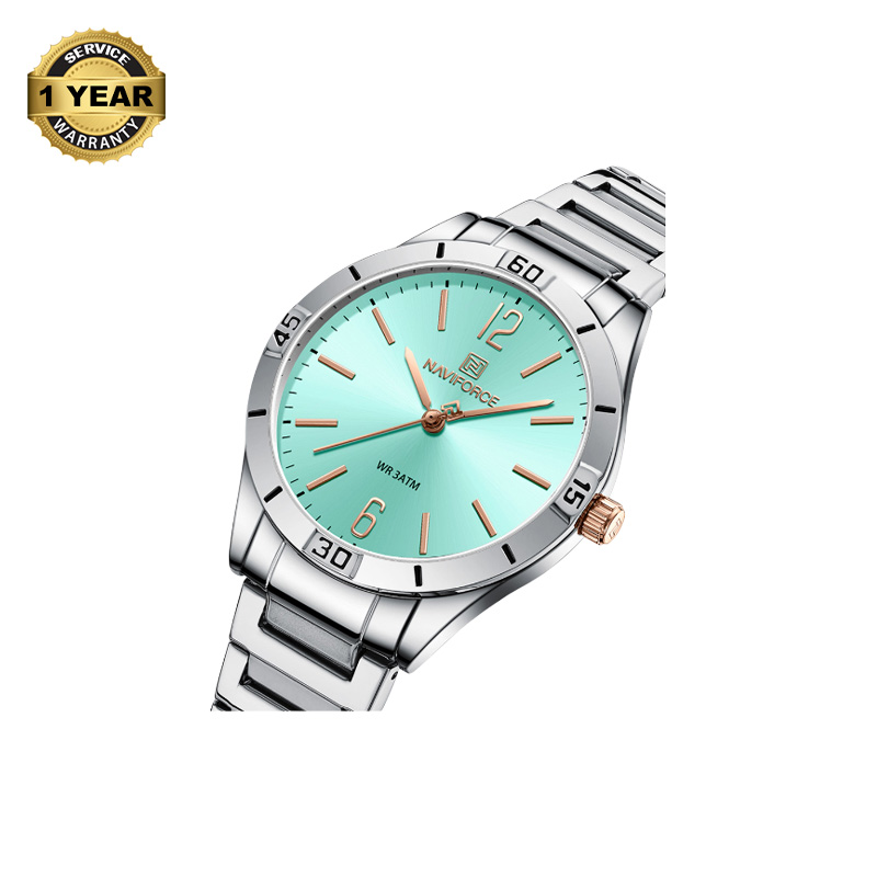 Picture of NAVIFORCE NF5029 Silver Stainless Steel Analog Watch For Women - Pest & Silver
