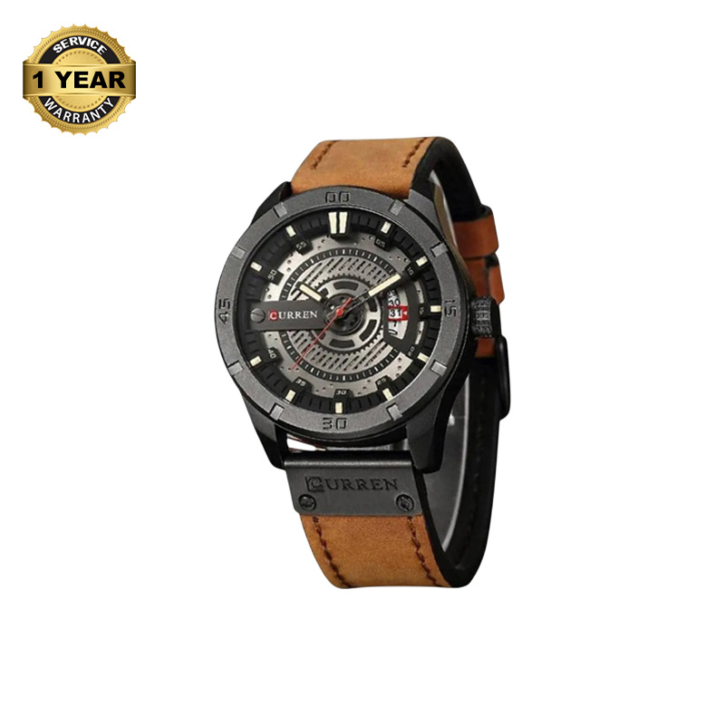 Picture of Curren C8301L Brown Leather Analog Watch for Men_Brown