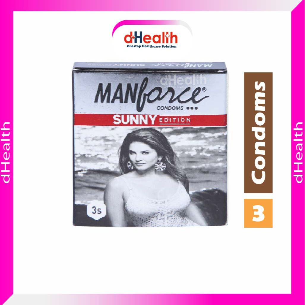 Picture of Manforce Ribbed & Dotted Sunny Edition Condom Single pack (3x1 - 3 pcs)