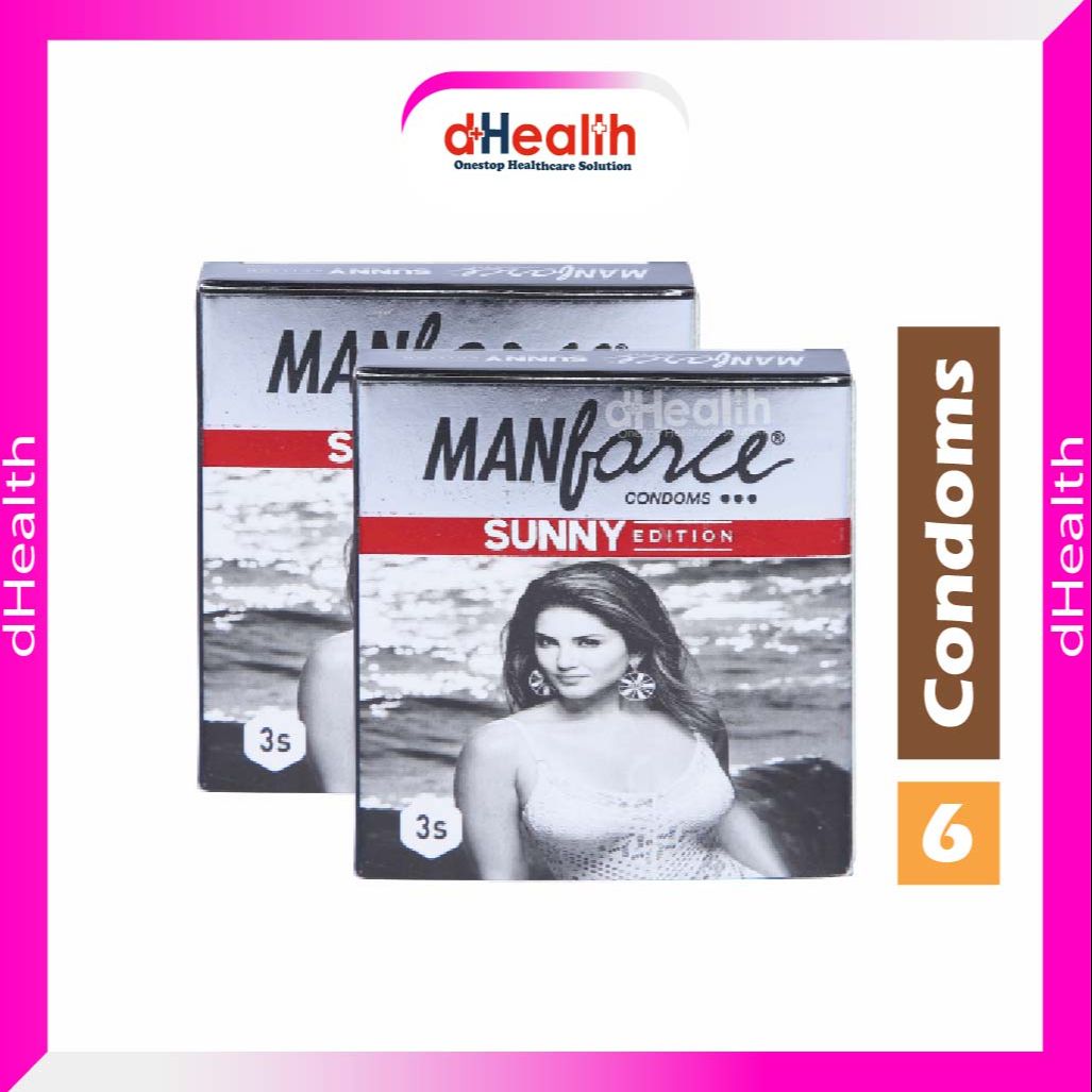 Picture of Manforce Ribbed Dotted Sunny Edition Condom 2s Combo pack 3x2=6 pcs