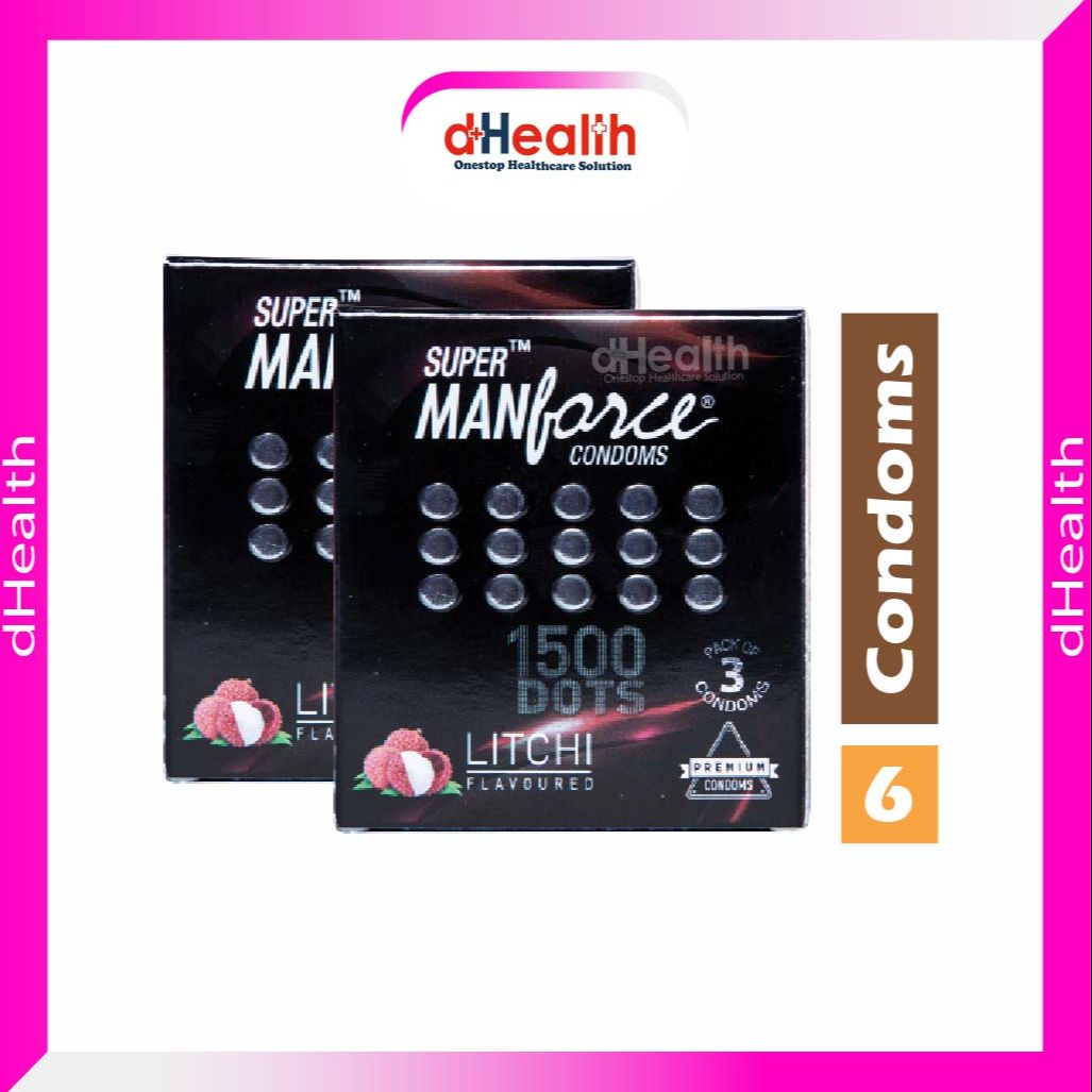 Picture of Manforce Super Litchi Dotted Condom 2's Combo pack (3x2=6 pcs)